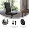 Flash Furniture Black LeatherSoft Roller Wheel Executive Chair GO-2286H-BK-GLD-RLB-GG - alternate 7